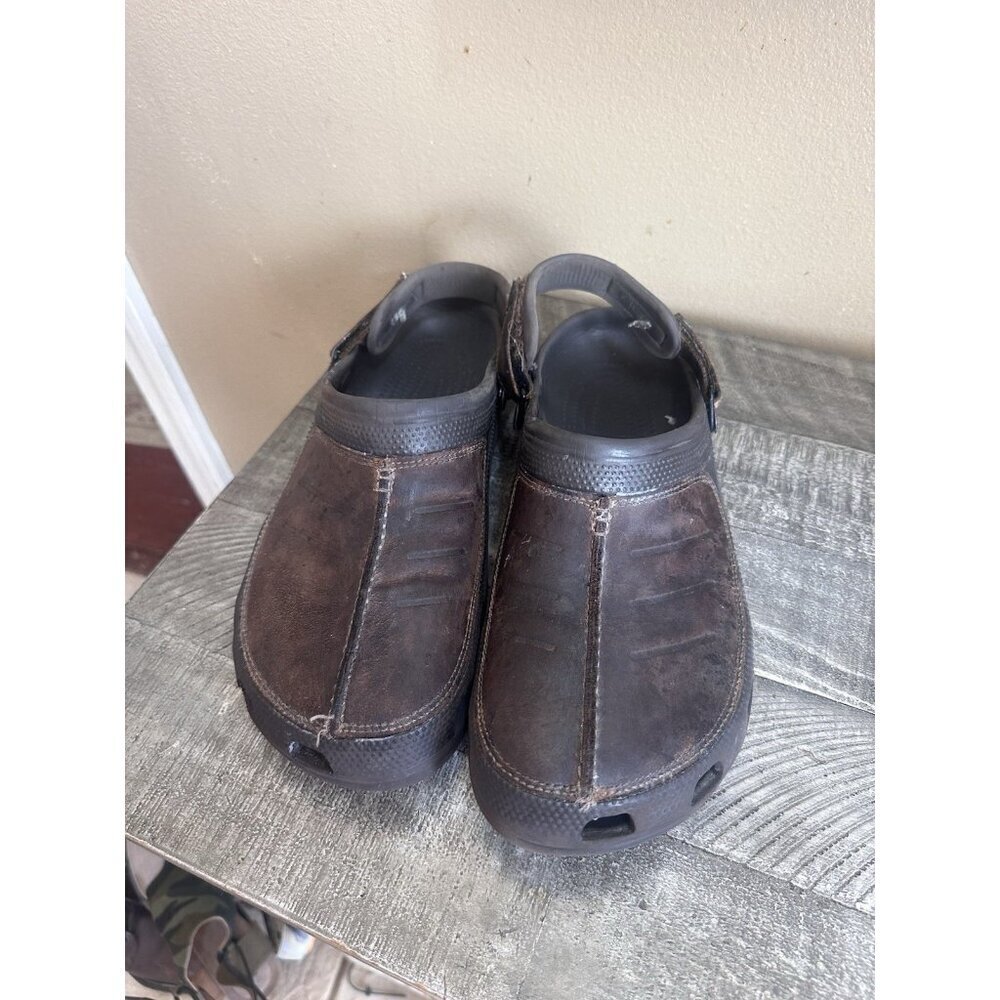Crocs Yukon Vista II Suede Slide Clogs SLIP-ON Shoes Brown  Men’s Size 13